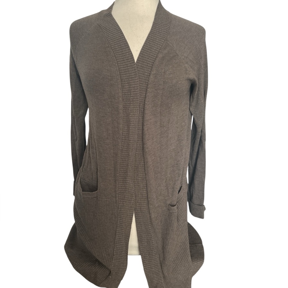 Joan Vass Brown Open Front Sweater size medium